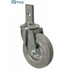 Колеса для покупательских тележек поворотные Серия 21 Norma с крепежным фланцем